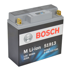 Bosch MC lithium batteri 51913 12volt 7,5Ah +pol til højre